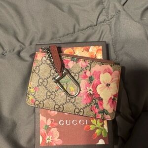 Gucci blooms key card case pouch